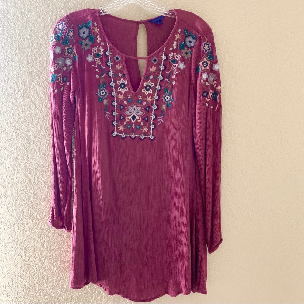Embroidered Pink Tunic